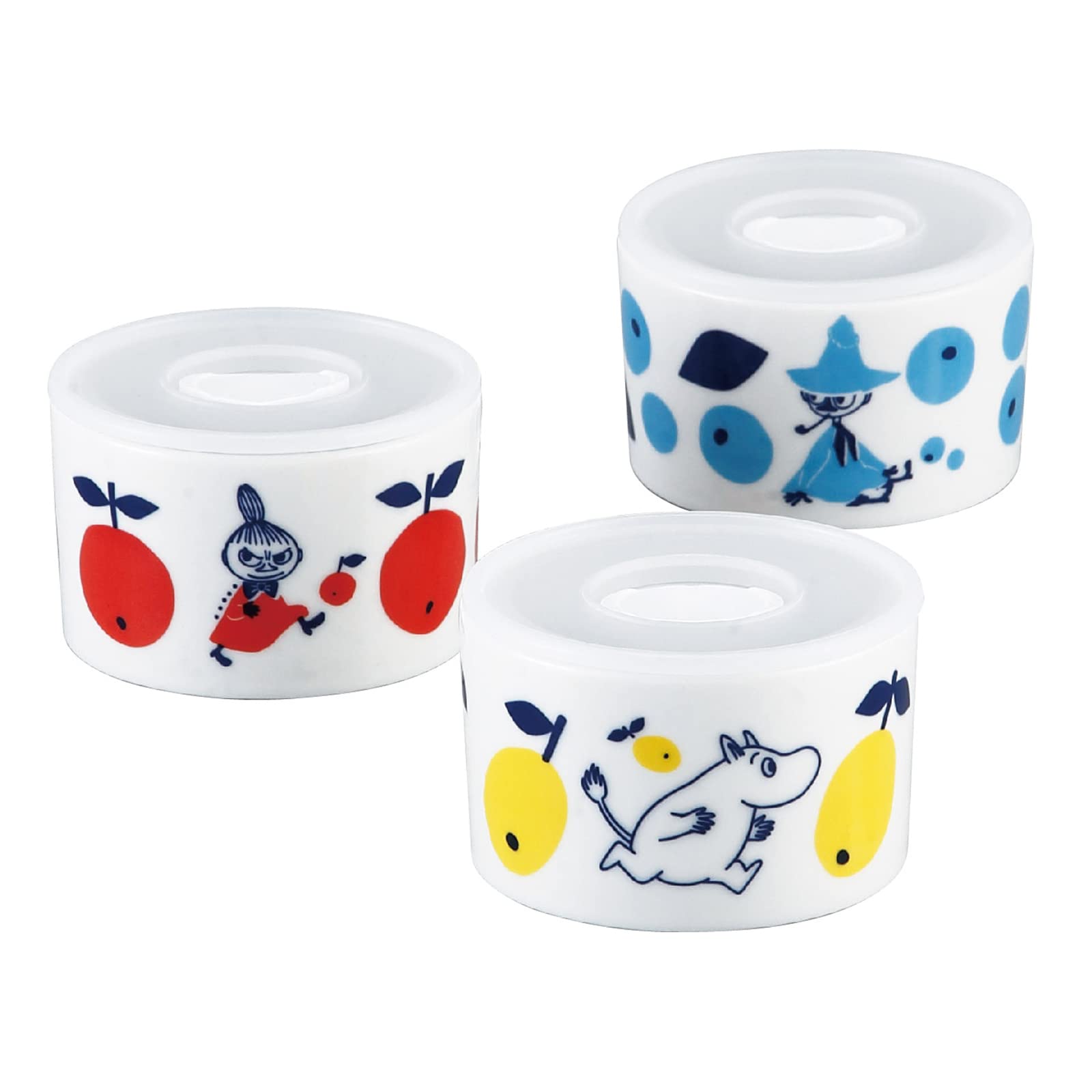 Yamaka Shoten MOOMIN Microwave Pack Storage Container Canister Set Microwave and Dishwasher Moomin Nordic Day Wedding Made in Japan (Moomin) 3-Piece