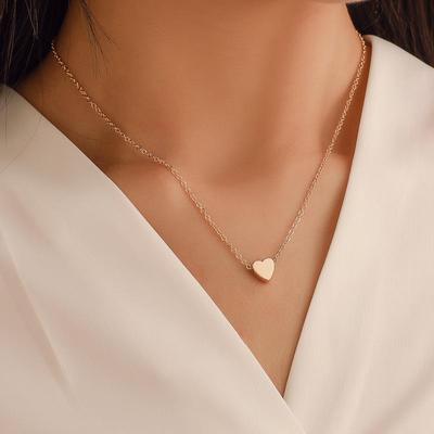 Collier pendentif cœur pêche à la mode coréenne pour femme