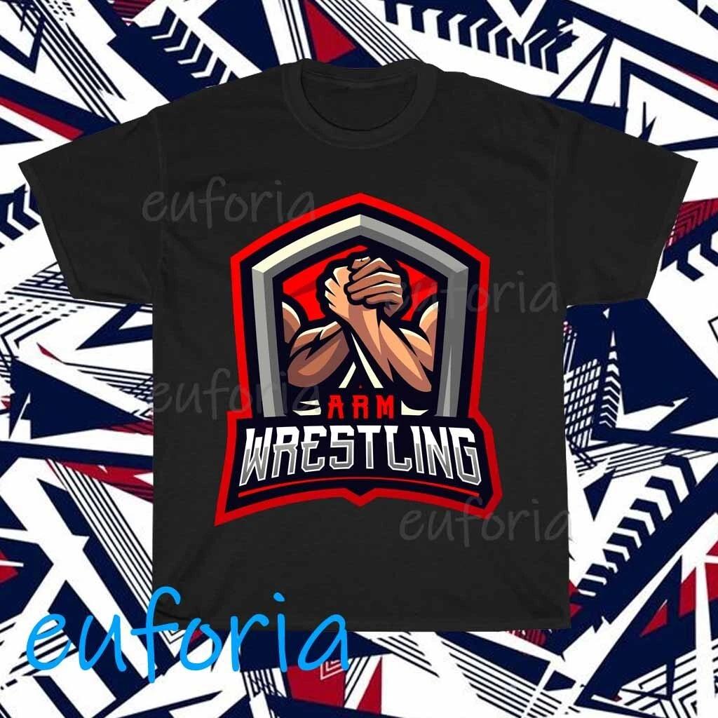 Arm Wrestling Mascot Logo T-Shirt Funny Size S to 5XL XXXXL