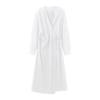 European, American autumn and winter new women's clothing temperament waist foreign style with belt long dress women