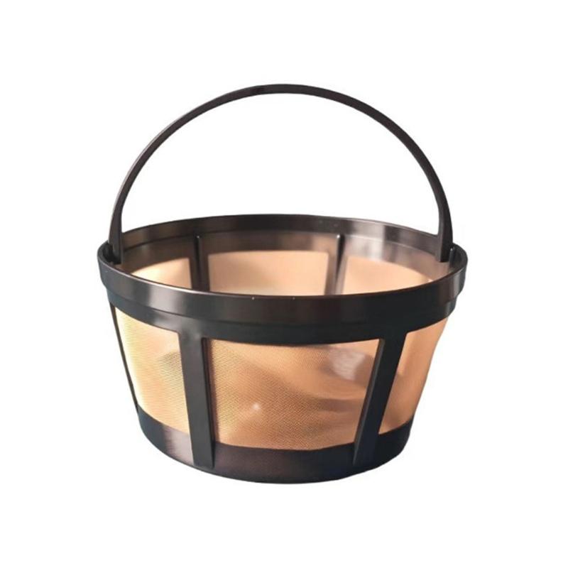 

Universal Round Coffee Machine Filter 10 12 Cup Capacity User friendly Plastic Nonrust Steel Design Quick Brews Solution 1