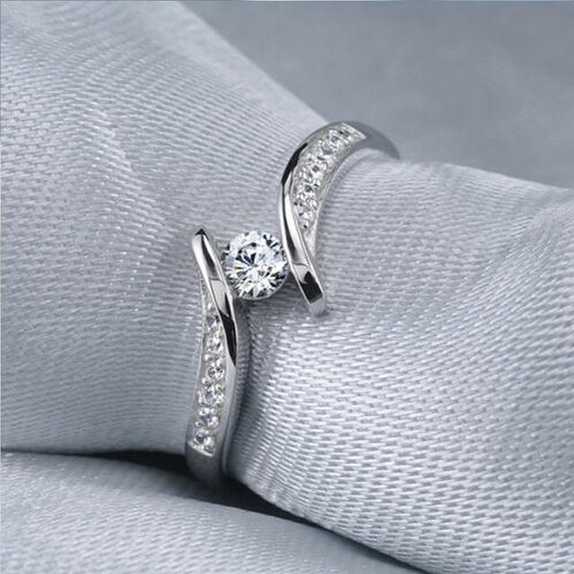 2022 New Design Wedding Rings for Women Low-key Proposal Engagement Rings High-quality Silver Color Trendy Finger Jewelry