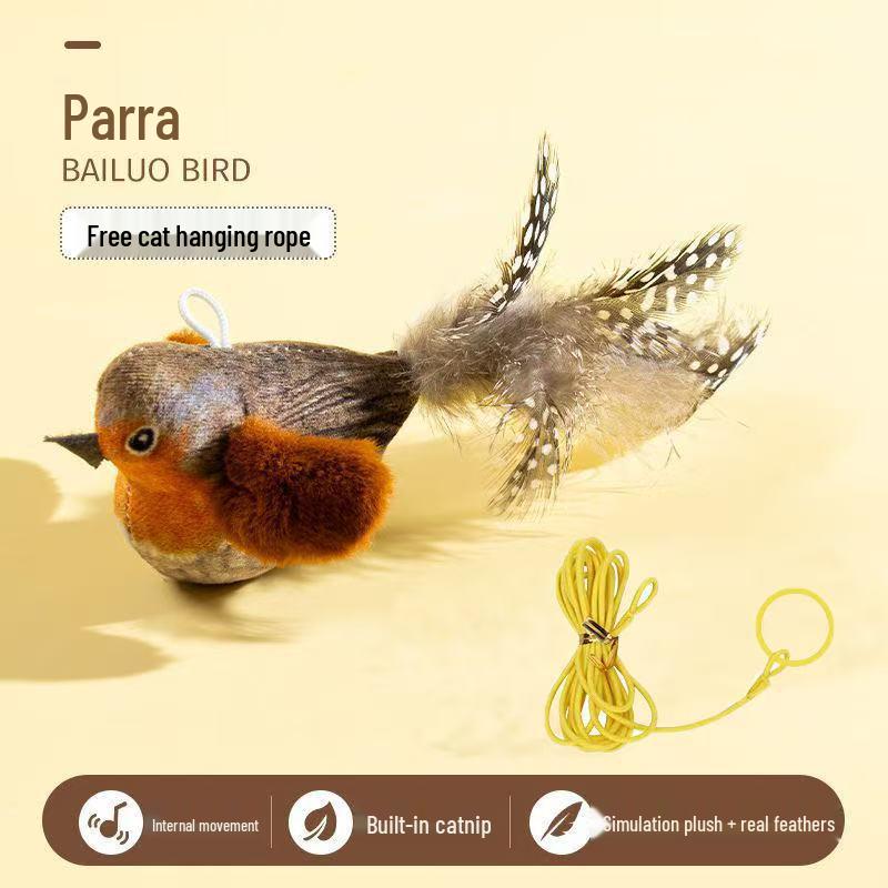 

Игрушка-дразнилка с перьями для прорезывания зубов у котят - Устойчивая к царапинам и для самостоятельной игры для снятия скуки