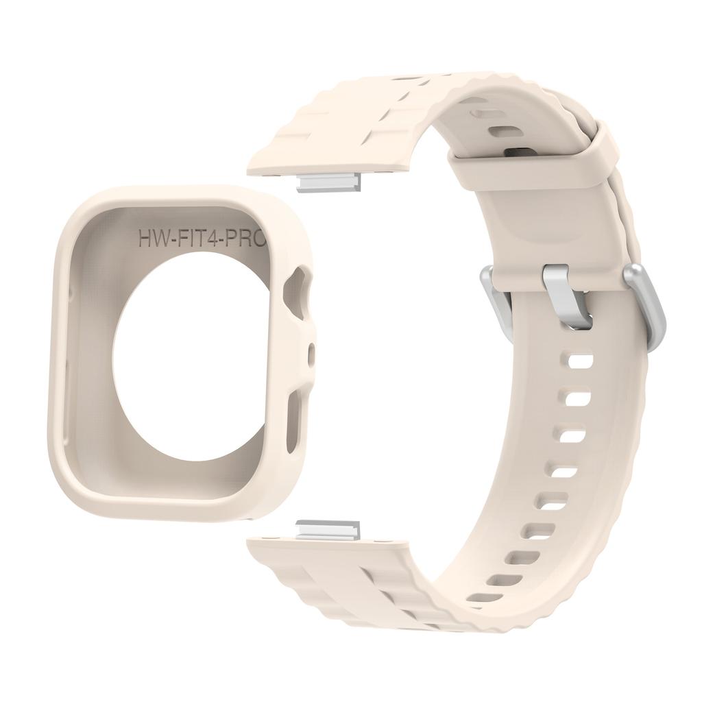 Silicone Case+Strap for Huawei Watch Fit 4 Pro Comfortable Comfortable Breathable Band