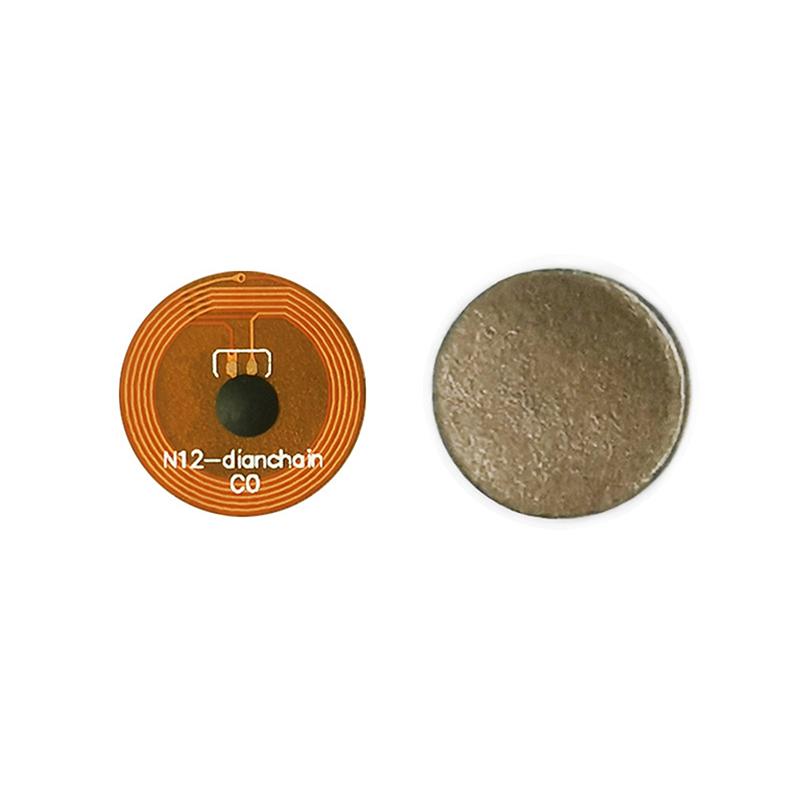 1Pc Micro Small Size Rfid 13.56Mhz Nfc Programmable Chip Bluetooth Label/Sticker Fpc Tag Diameter 12Mm