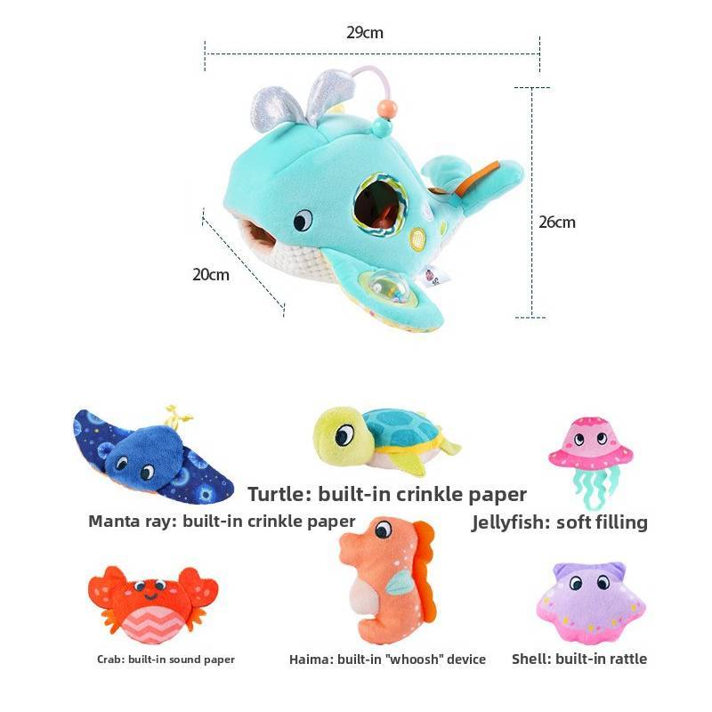 Plush Baby Fish Catching Game Toy For Infant Development And Sensory Exploration