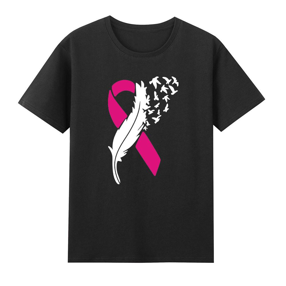 Cancer Ribbon Fck Cancer Feather Breast Cancer Awareness Hope Tshirt S