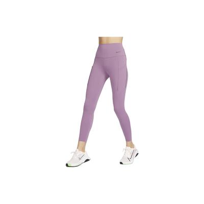 Série Jornada Universal Sólida Secagem Rápida Cintura Alta Bolso Legging Esportiva Nove Pontos Leggings Femininas Roxo Rosa DQ5898-536