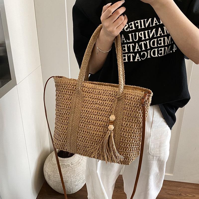 Large Capacity Handbag Women's New Beach Vacation Shoulder Tote Bag