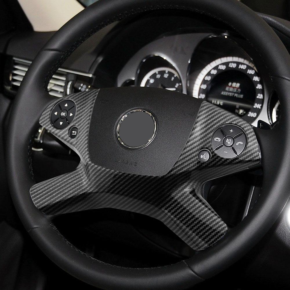 For Mercedes Benz W201 E Class 2009 2010 2011 2012 2013 Steering Wheel Panel Sticker Cover Trim Styling Interior Accessories