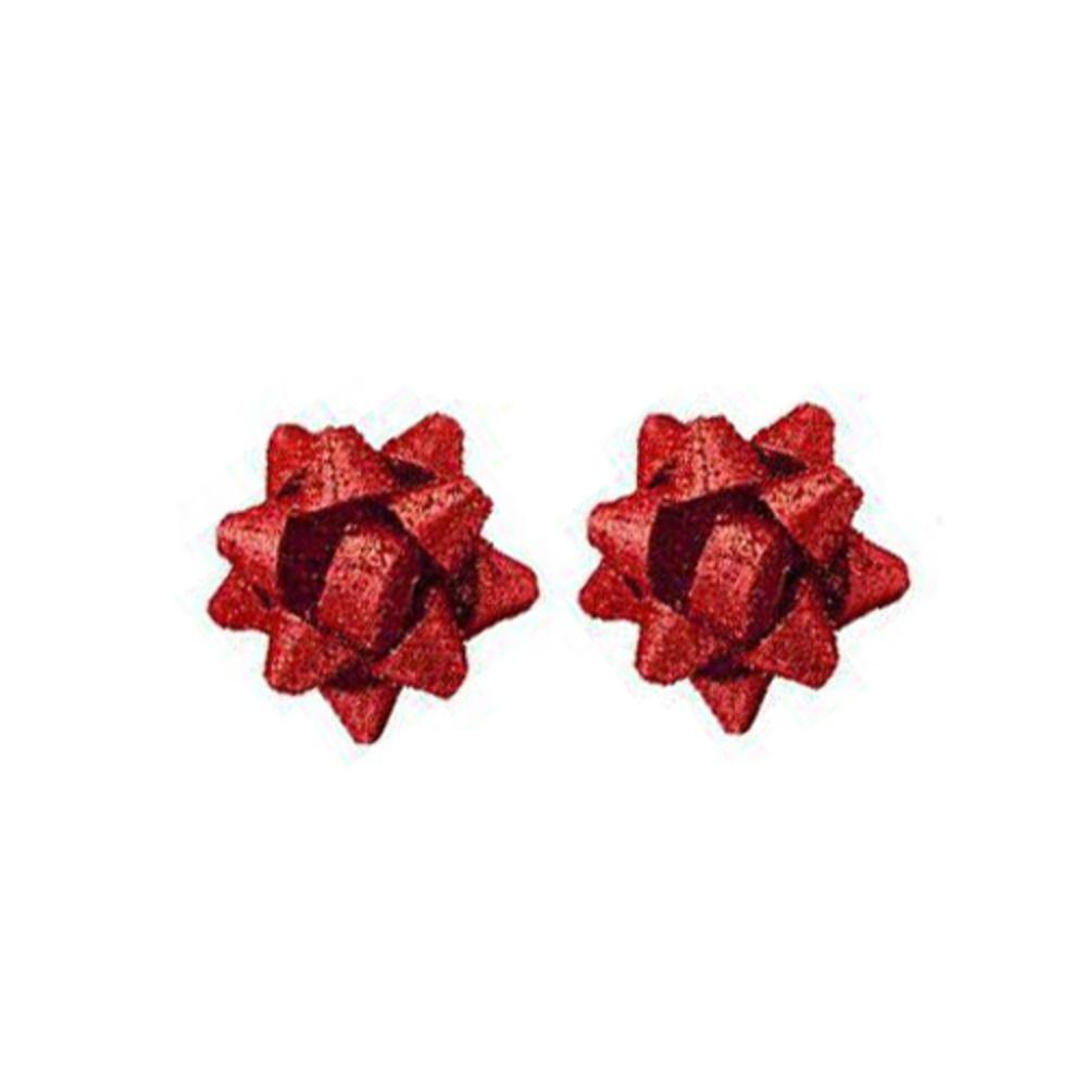 Star Ribbon Merry Christmas Earrings Snowflake Wrap Bow Stud Earrings  Girls
