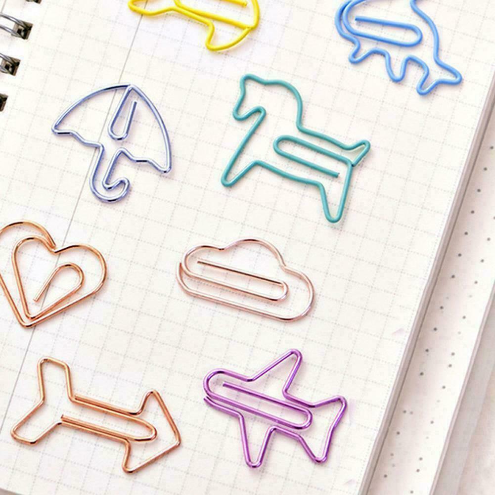 Buy Cartoon Shape Bookmark Metal Binder Paper Clips Clamp School ...