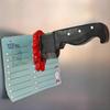 4pcs Funny Knife Magnetic Fridge Magnets, 3D Axe, Ninja Darts Design, Durable Resin Hexagonal Decorative Magnets for Fridge, Office, Storage Cabinets