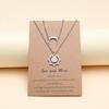 2 Pieces Matching Dainty Clavicle Chain for Women Teen Girl Couple Friendship
