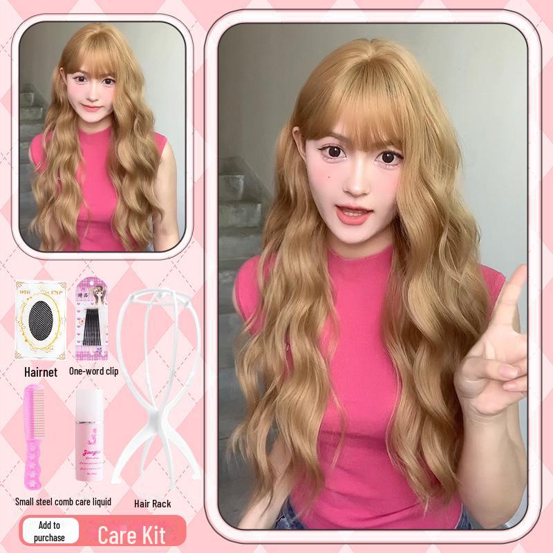 Siyu Long Curly Lolita Wig - Natural, Realistic Full Head Wig for Women