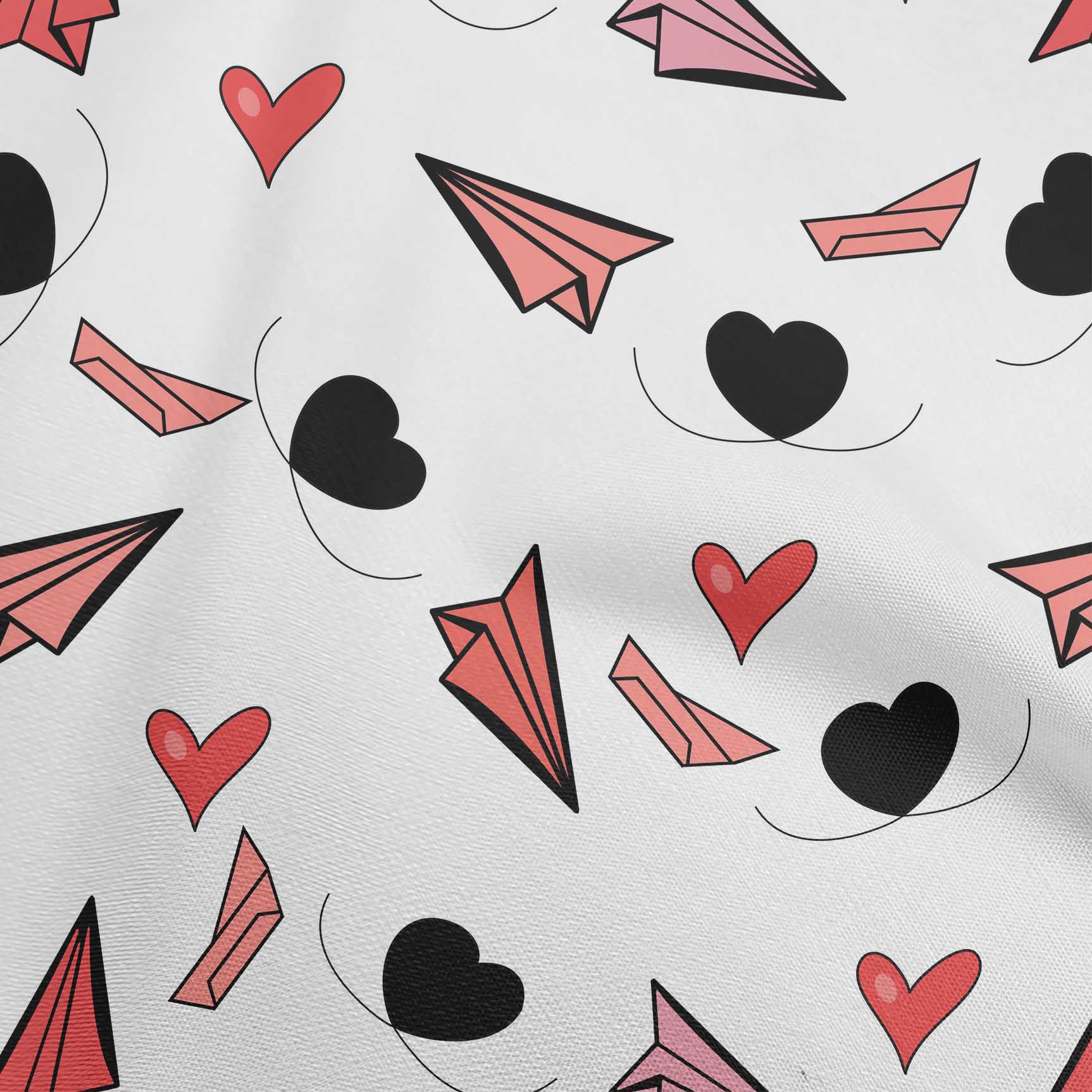 

OneOone Cotton Flex Blue Fabric Азіатський Kawaii Heart Одяг своїми руками Тканина для стьобання Тканина з принтом 40 дюймів 42 Inch Wide - Viscose Chiffon червоний