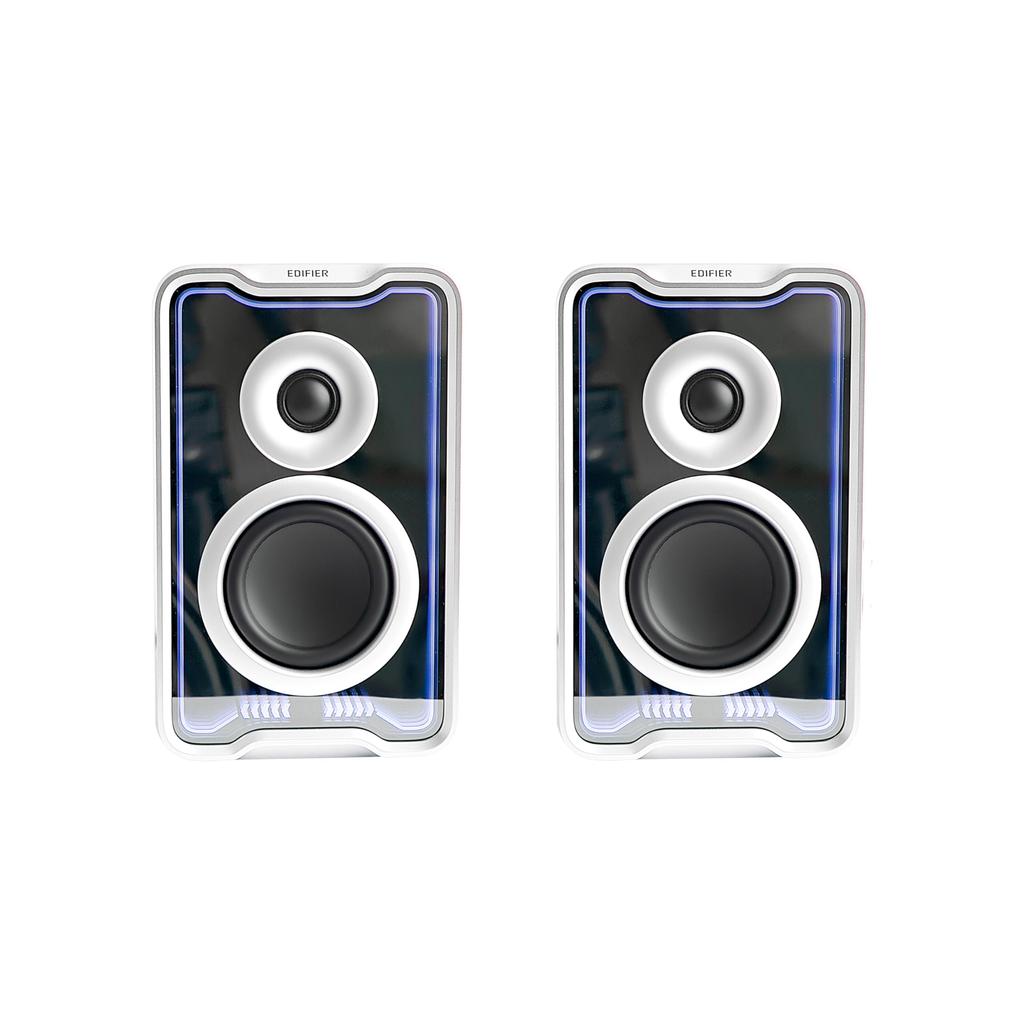 Aktivní stolní reproduktory Edifier QR30 s maximálním výkonem 30 W, 4x AUX vstup, stereo, japonské, 2.0 (Bílý) (15W + 15W), Vstupy, Bluetooth, USB-A, (3,5mm Mini),