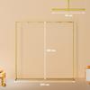 Wedding Arch Backdrop Stand, Square Metal Arch Frame with U-shaped Stakes, Gold Wedding Arch, 6.6 FT