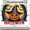 Halloween Backdrop Pumpkin Witch Hat Bats Party Wall Decor