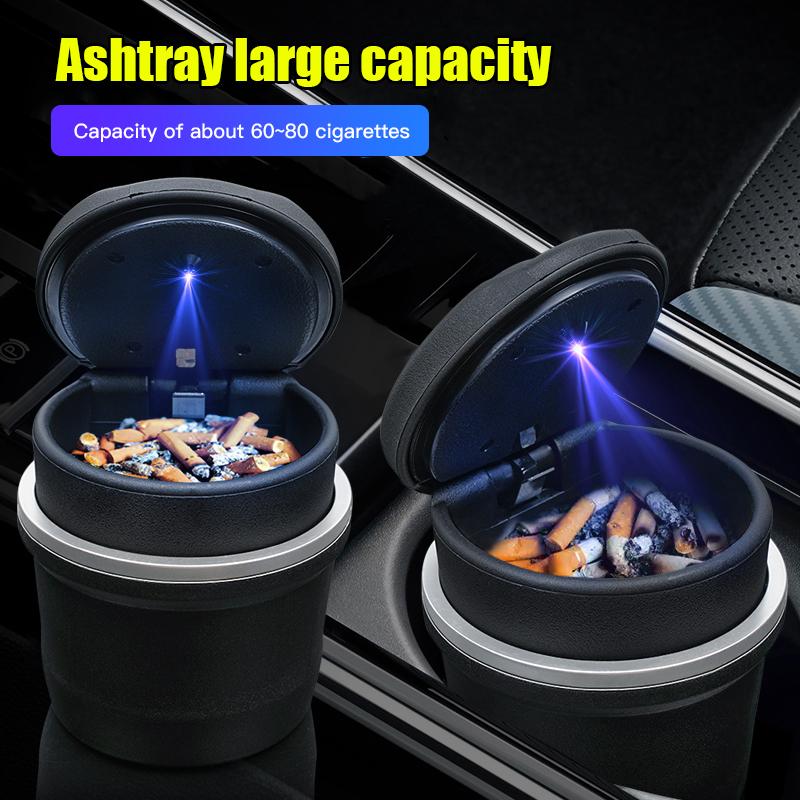 Car Ashtray LED Light Ash Tray Container 2-in-1 Storage Cup Accessories Car Hub Cap For Mercedes Benz AMG W214 W205 W204 W206 W2