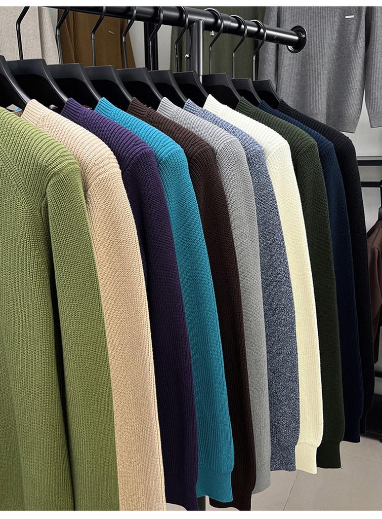 100% Cotton Autumn and Winter Round Neck Sweater
