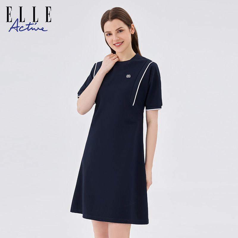 

Elle Active Outdoor Wear Sports Style Dress Women Casual round Neck Skirts High Waist A- line Skirt Loose