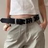 Vintage Rivet Waist Belt Leather Dress Jeans Belt Niche Women's Belt  Male Female
