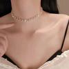 Japanese Korean Geometric  Pearl Chain Unique Temperament  Necklace Gift