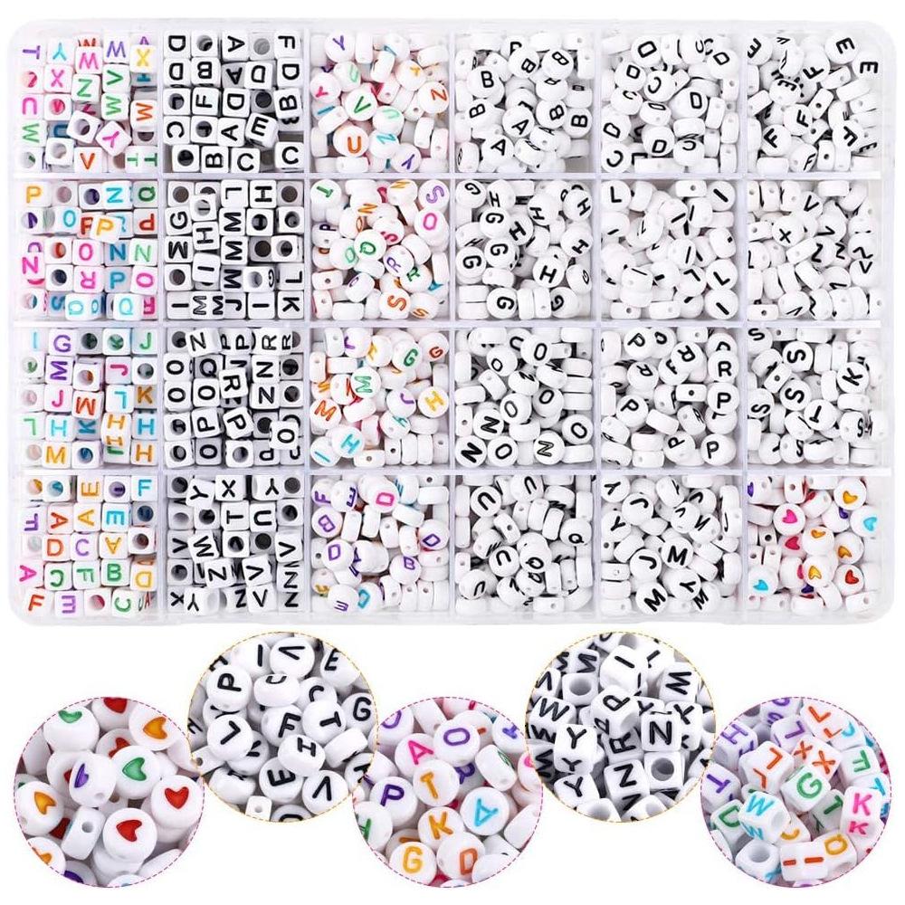 Diy Acrylic Luminous Letter Bead Set Box, For Bracelets, Necklaces, Handmade Jewelry