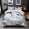 Quilt Cover 3D Digital Printing Three-Piece Set Marine Turtle Quilt Cover Pillowcase Customization