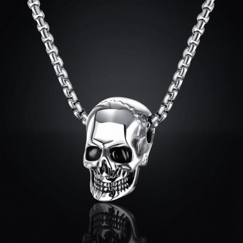 Готический Подвеска Череп Ожерелье Нержавеющая Сталь Золотой Серебряный Черный Цепочка Мужчины Женщины Хэллоуин Украшения Подарок