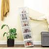 Schuhregal Set mit 18 Schuhboxen bis Größe 46 transparent