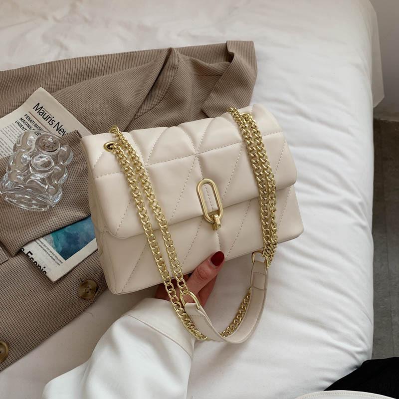 

Новые зеленые повседневные сумки через плечо с цепочкой для женщин, модные простые сумки через плечо, женские дизайнерские сумки из искусственной кожи, сумки-мессенджеры