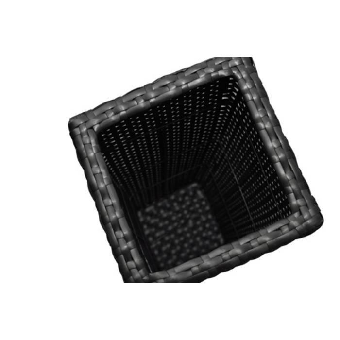 VidaXL Lits surélevés de jardin 3 pcs Résine tressée Noir