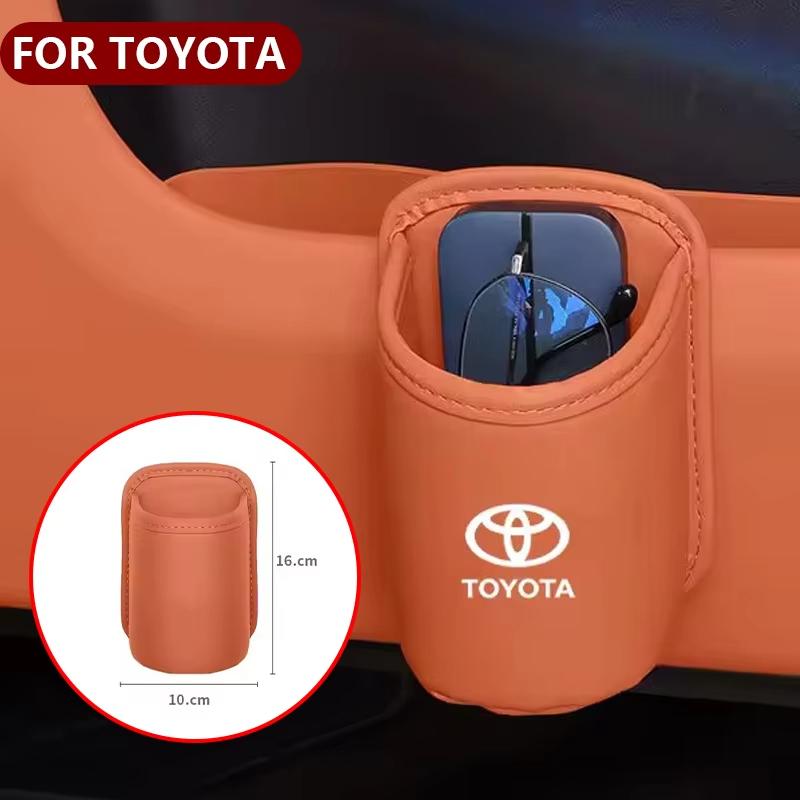 Suitable for Toyota Car Door Cup Holder, Rear Seat Cup Holder, Leather Storage, Corolla, Yaris, Prius, Camry, Auris Avensis Car