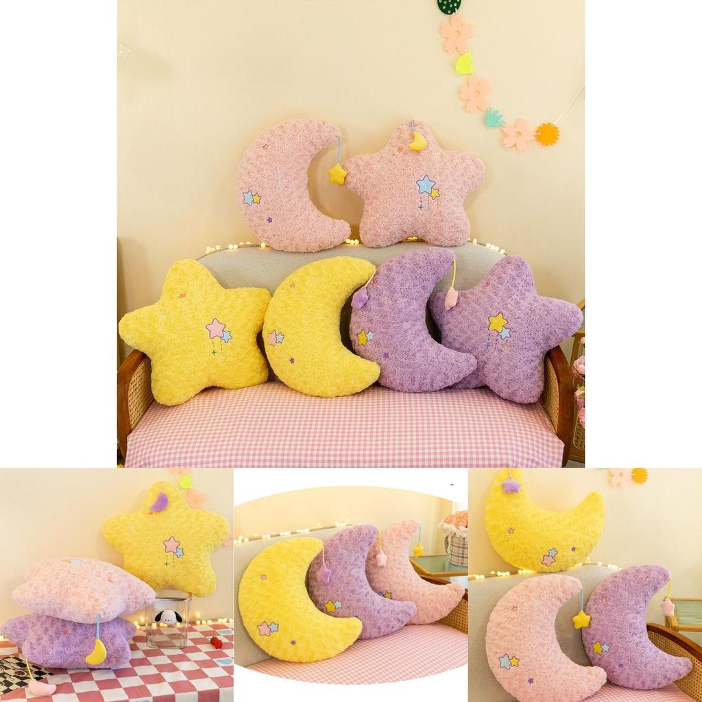 Cozy Moon And Star Plush Doll For Girls Hypoallergenic Stuffed Animal Soft Toy