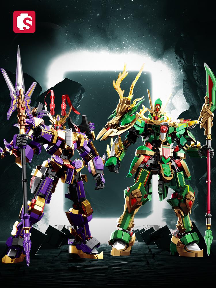 Non-Toxic Sembo Block Mecha Model Creative Robot Building Block Moc Action Roles Mecha Ornament Kids Toys For Children Christmas Gifts