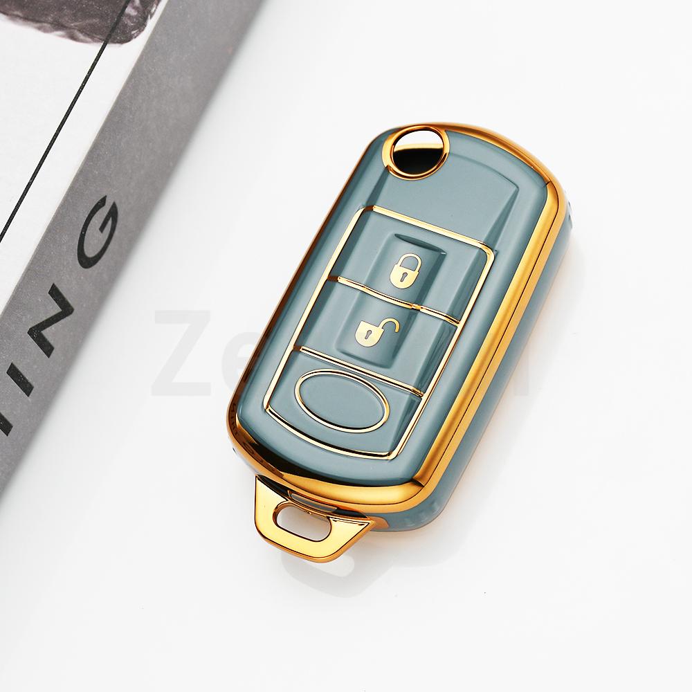 Keyless Protector For Land Rover Range Rover Sport Lr3 Discovery Gold Edge Tpu Auto Shell Fob Holder Accessories