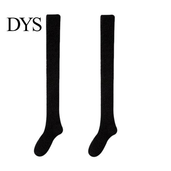 Solid Color Stockings 1 Pair Women Winter Socks Tihick Plush Over Knee Anti-slip Coral Thick Fleece Warm Thickened Warmth for Various Occasions