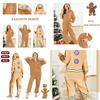 Gingerbread Man Hooded Pajamas Cosplay Costume For Women Boys Girls Xmas