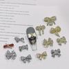 LZ Gold-Plated Bow Nail Patch: DIY Zircon Light Luxury Nail Jewelry