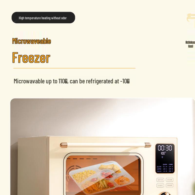 Microwavable Rectangular PP Food Container Set