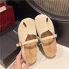 French retro baotou cool slippers women's 2025 new fashion outer wear lazy inner height increase beach boken one-word drag