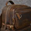 Buffalo Leather Backpack Shoulder Bag Office Laptop Rucksack Handbags 16 In