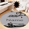 Custom Name 007 James Bond Printed Round Rug Carpet Chair Rug Area Rug Entryway Doormats,for Office Chair Living Room Bedroom Kitchen Room.