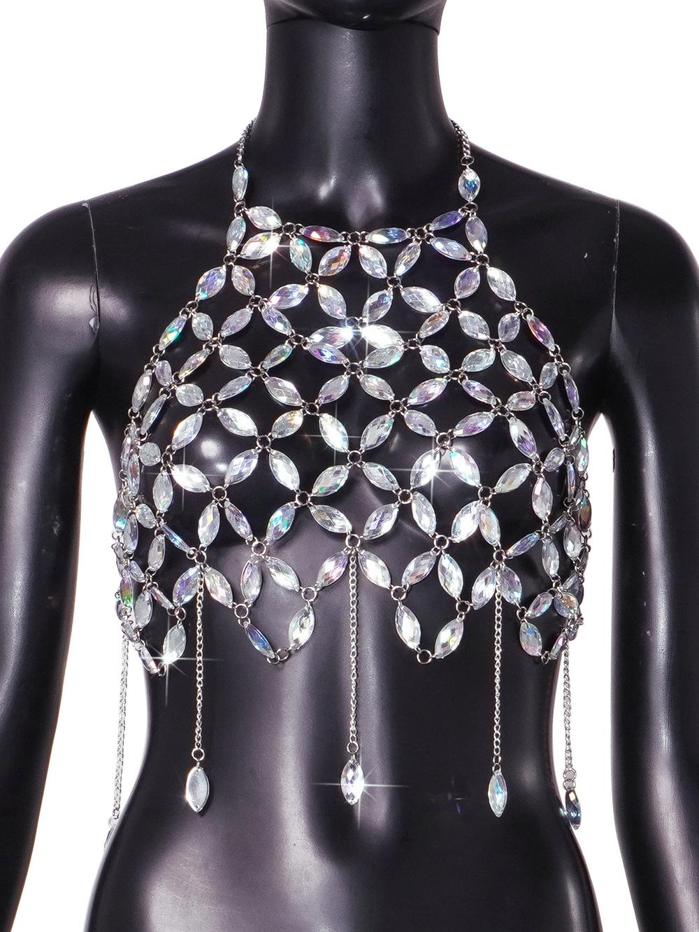 

Ювелирные изделия Ювелирные изделия Подвеска Ожерелье Цветной Пляжный Жилет Цепь На Грудь Цепь Аксессуары One size