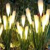 Solar Powered Reed Shaped Light Waterproof Outdoor Courtyard Lamp for Garden Park Road Courtyard Lawn Patio Decor Lighting
