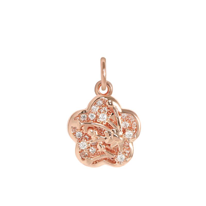 

Съемное двухслойное ожерелье с подвеской в форме цветка сливы, оригинальный дизайн, подарит девушке памятное простое универсальное ожерелье в форме цветка персика