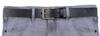 Wild DźINS men's leather belt black genuine grain leather Size 125 cm