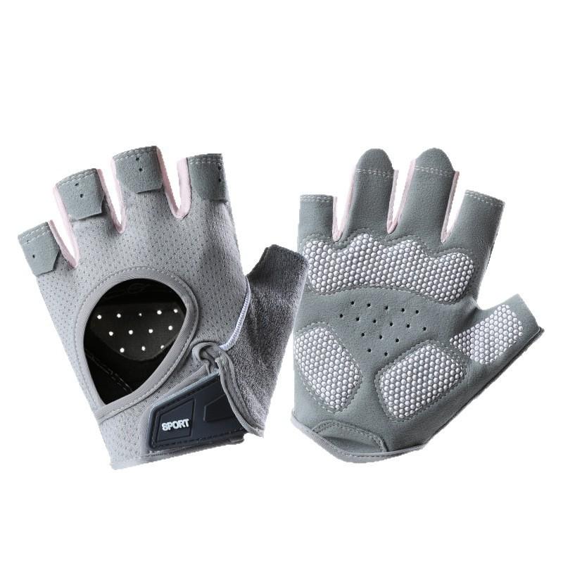 Unisex Half-Finger Gym Gloves Pull-Ups Weight Training Cycling Anti-Slip Palm Padding Non-Slip Grip